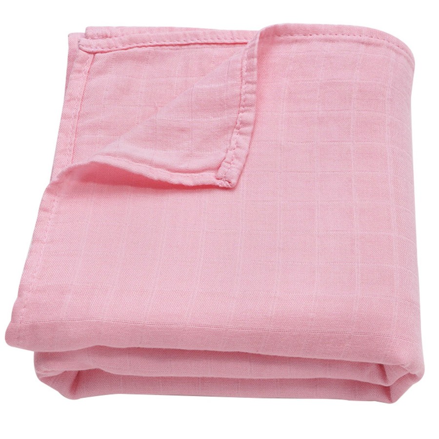 Muslin Swaddle Blankets Zebra Babies | Swaddle Blankets Bamboo Cotton Solid Baby Pink