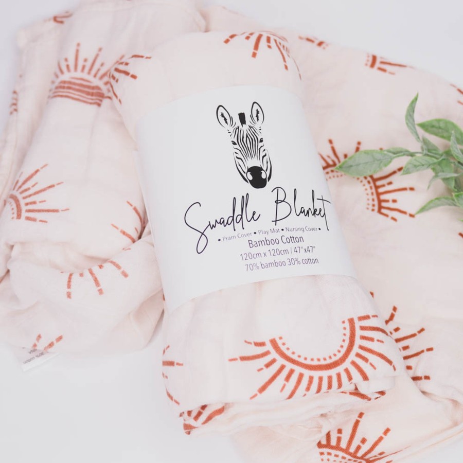 Muslin Swaddle Blankets Zebra Babies | Swaddle Blankets Bamboo Cotton Morning Sun