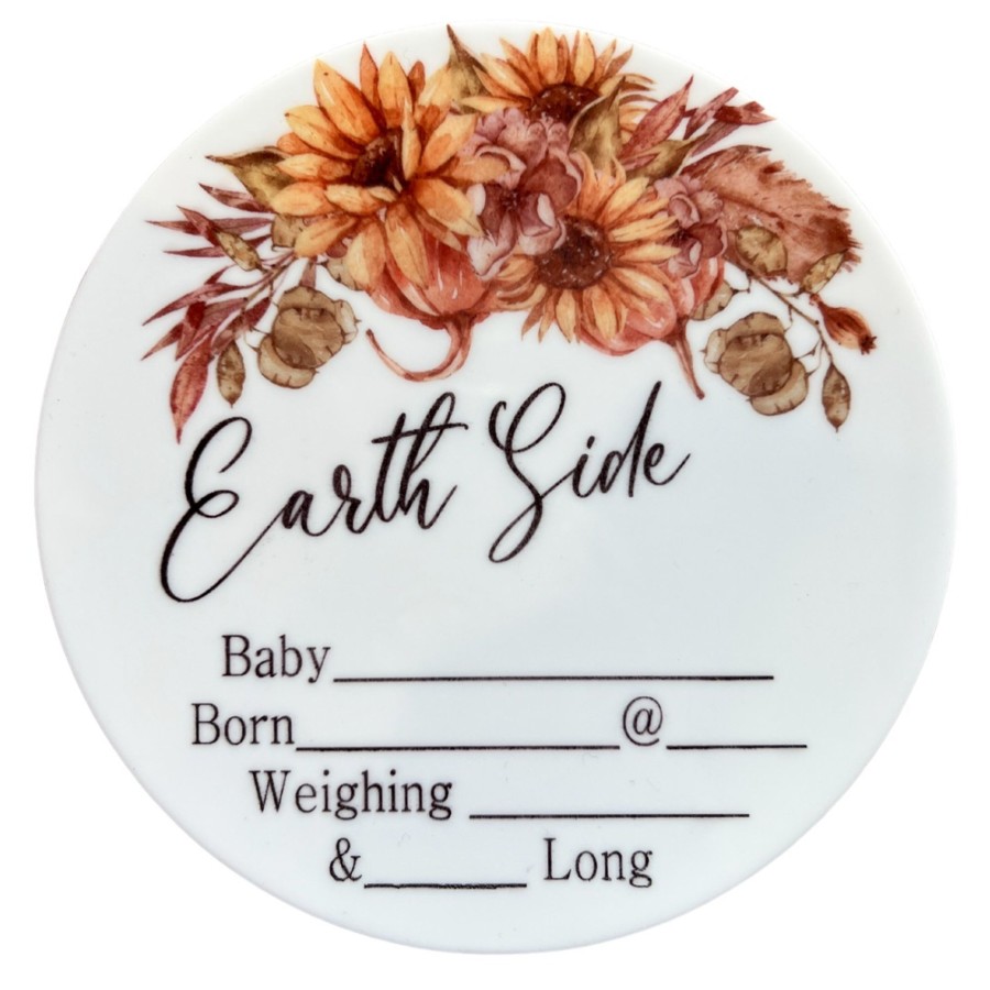 Birth Announcements Plaques & Milestone Disc Zebra Babies | Birth Announcement Plaques Sunflowers Earth Side