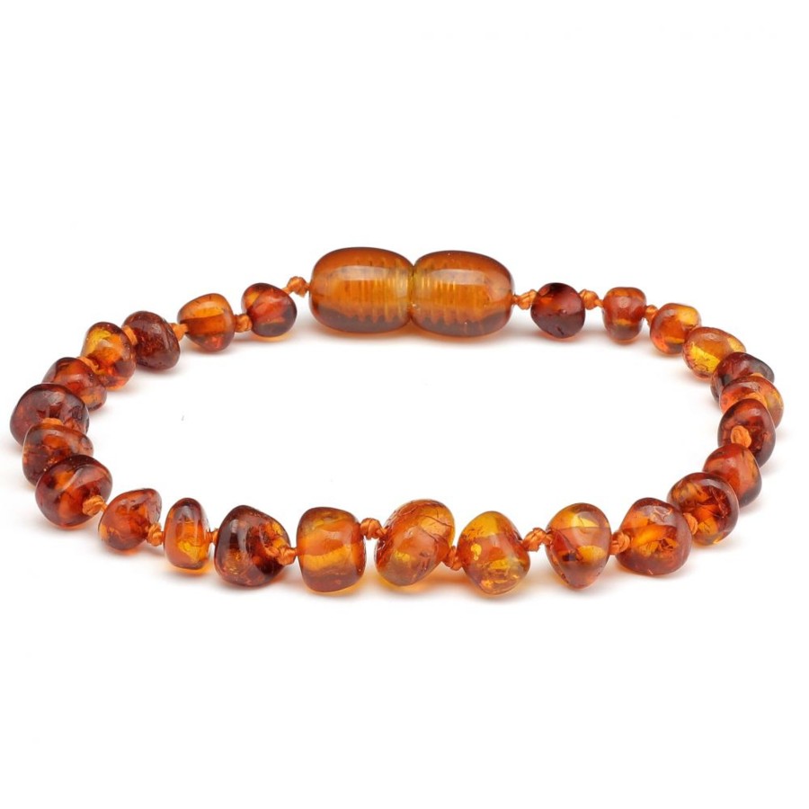 Baltic Amber Necklaces & Amber Bracelets Zebra Babies | Amber Bracelet Cognac | Toddler/Child 16Cm