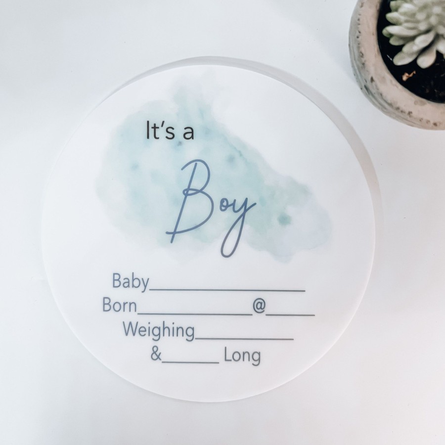 Birth Announcements Plaques & Milestone Disc Zebra Babies | Birth Announcement Plaque It'S A Boy