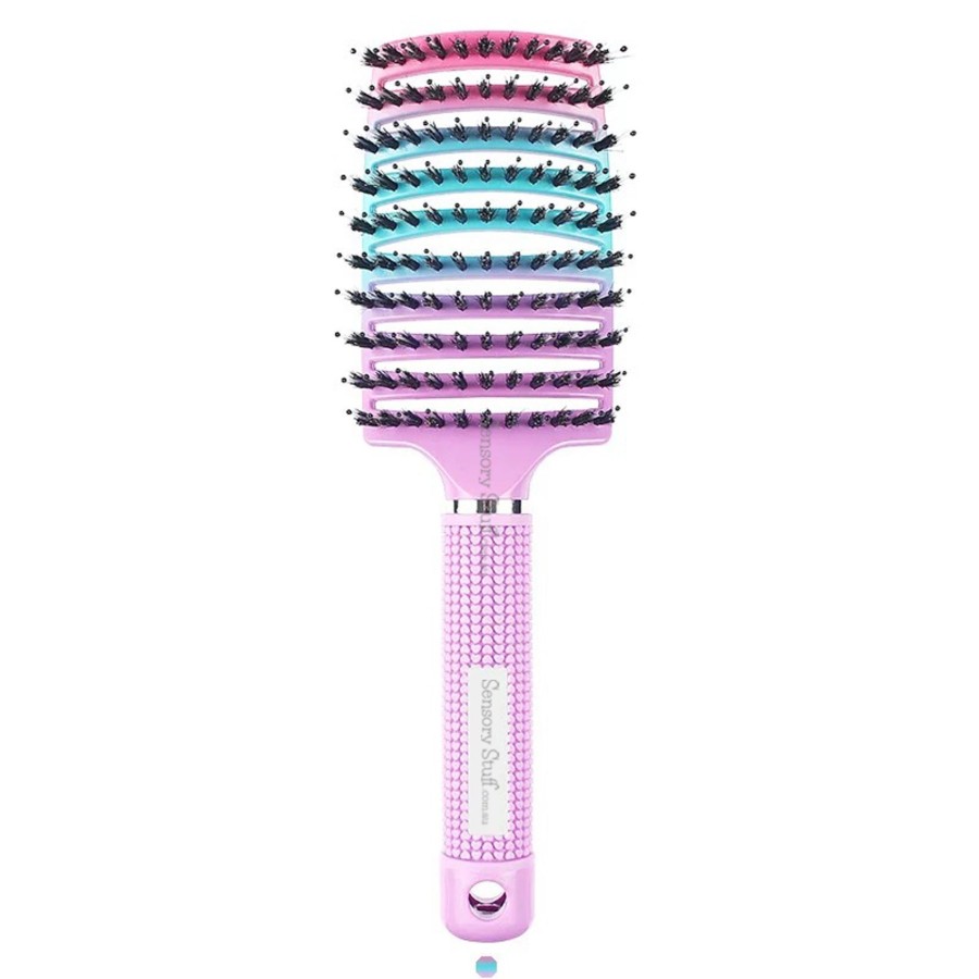 Sensory Stuff Zebra Babies | Tangle Free Hairbrush Pink Rainbow