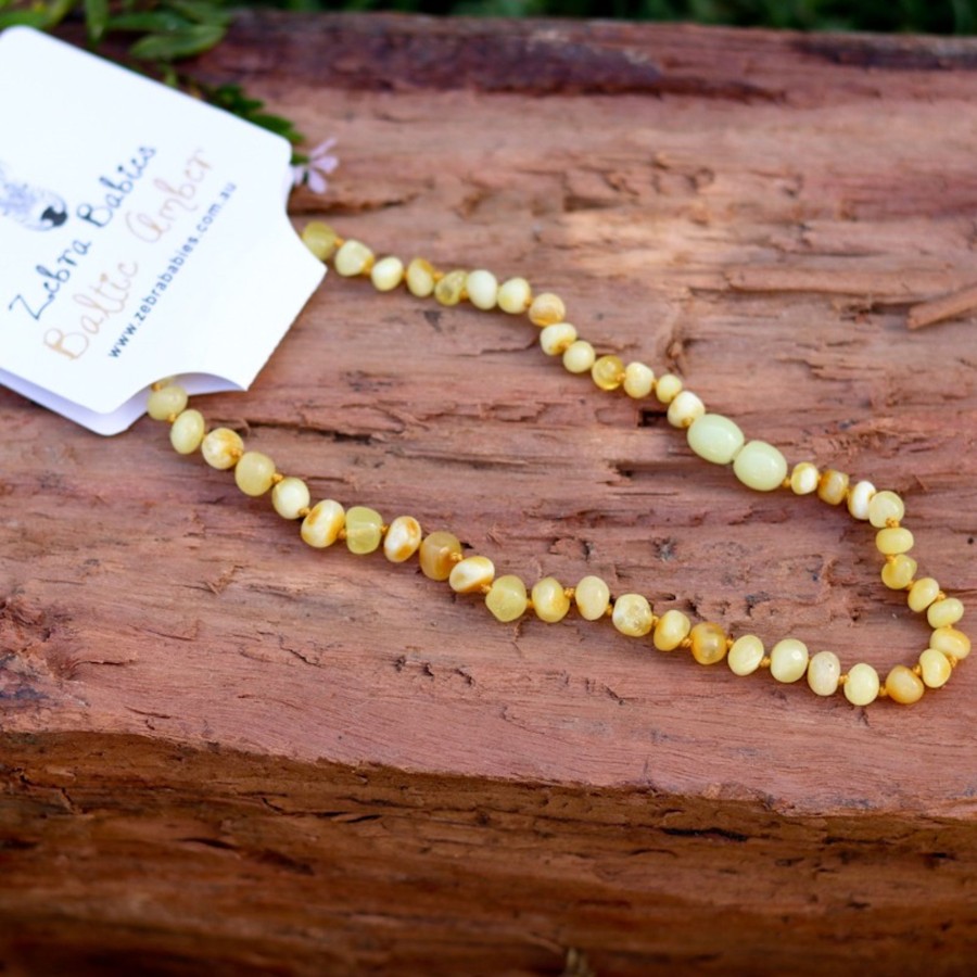 Baltic Amber Necklaces & Amber Bracelets Zebra Babies | Amber Necklace Milky | Baby 32Cm