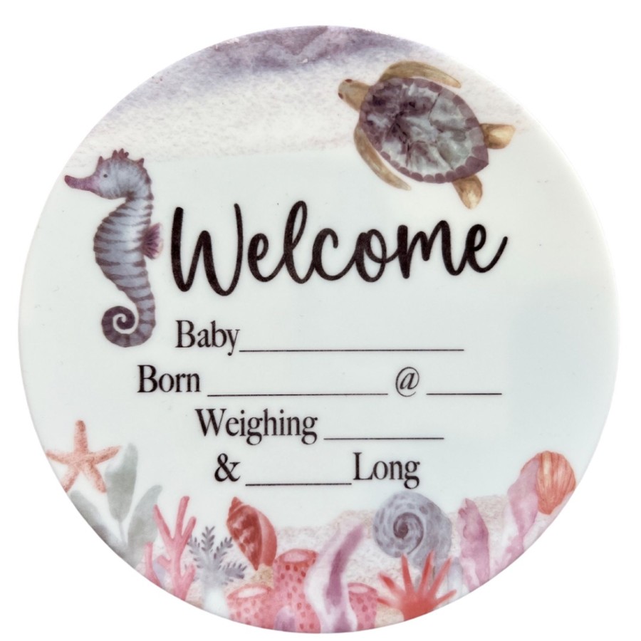 Birth Announcements Plaques & Milestone Disc Zebra Babies | Birth Announcement Plaque Sea Animals