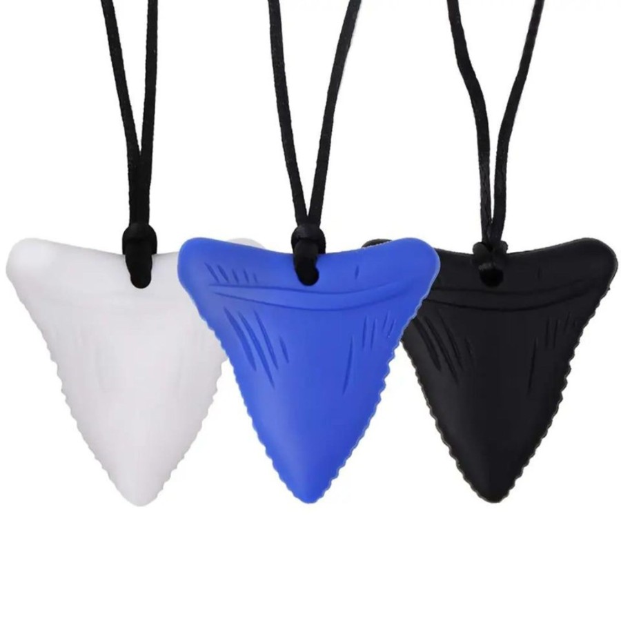 Sensory Stuff Zebra Babies | Shark Tooth Pendant Silicone Sensory Necklace