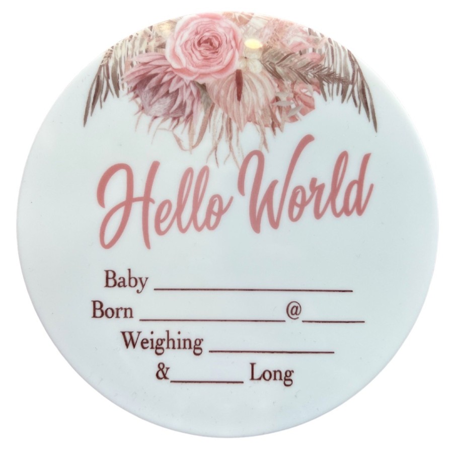 Birth Announcements Plaques & Milestone Disc Zebra Babies | Birth Announcement Plaques Boho Flowers