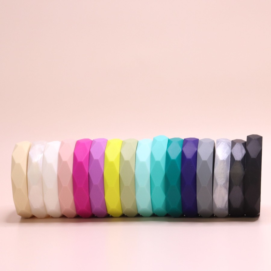 Toys Teething & Play Toys Zebra Babies | Silicone Geo Teething Bangle