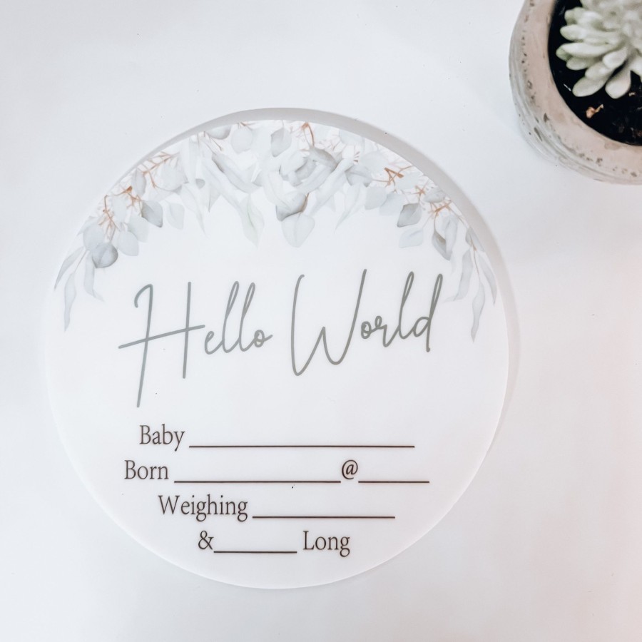 Birth Announcements Plaques & Milestone Disc Zebra Babies | Birth Announcement Plaques Blue Wattle