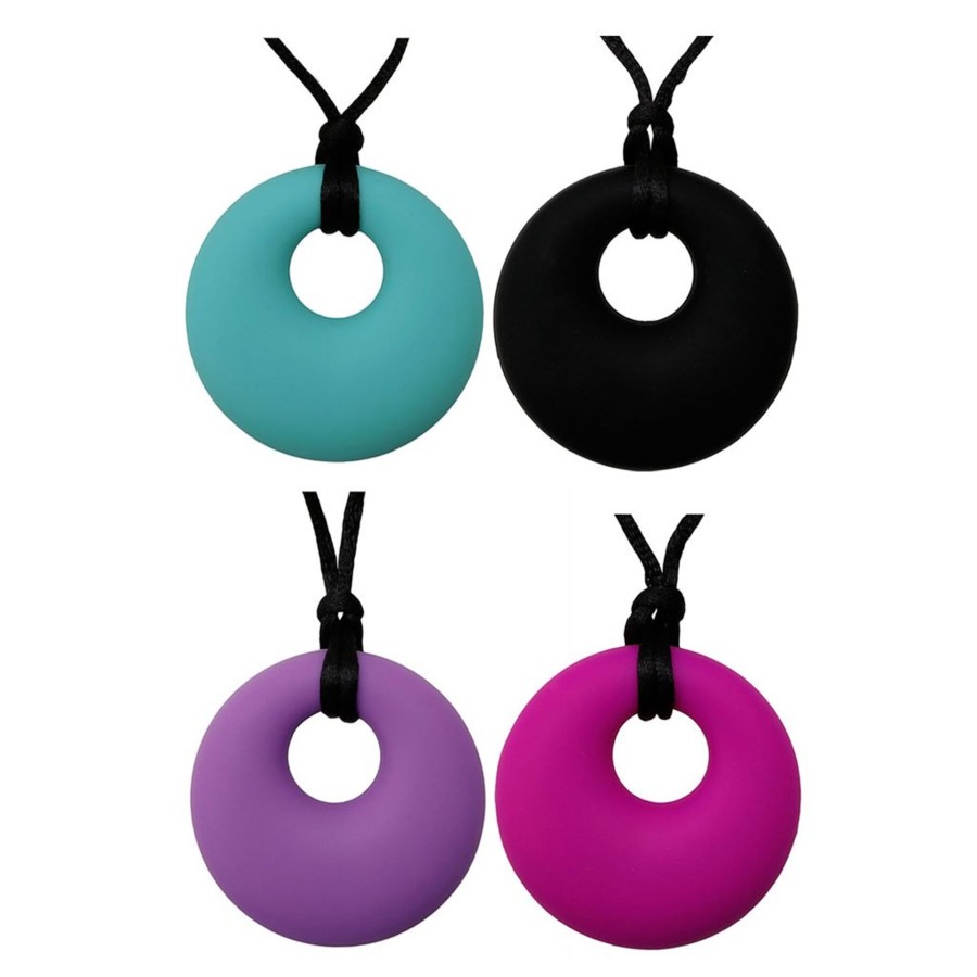 Sensory Stuff Zebra Babies | Silicone Sensory Necklace Round Pendant