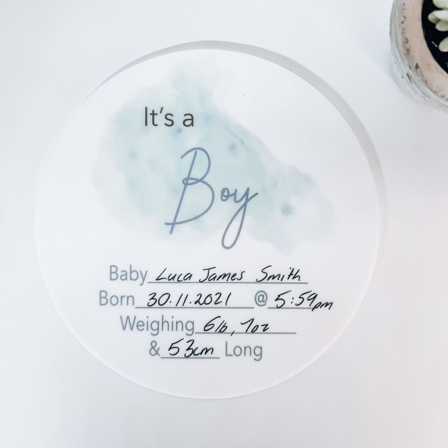 Birth Announcements Plaques & Milestone Disc Zebra Babies | Birth Announcement Plaque Natural Rainbow