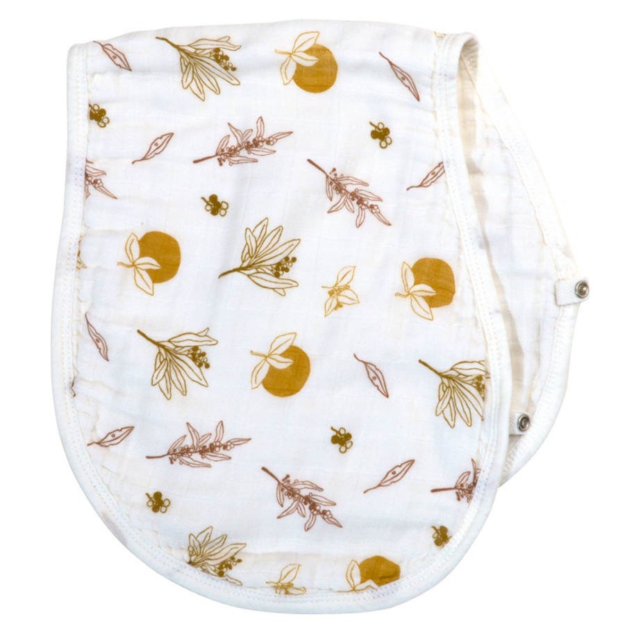 Burp Cloths & Dribble Bibs Zebra Babies | Burp Cloth Bib Organic Bamboo Cotton Mustard Leaves