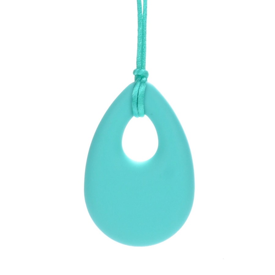 Silicone Jewellery Zebra Babies | Keeley Silicone Necklace Tear Drop Pendant Turquoise