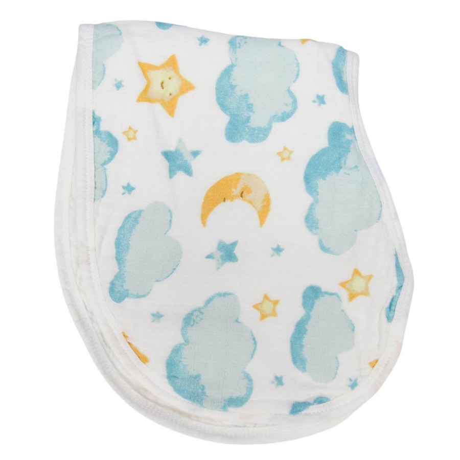 Burp Cloths & Dribble Bibs Zebra Babies | Burp Cloth Bib Organic Bamboo Cotton Cloud & Moon