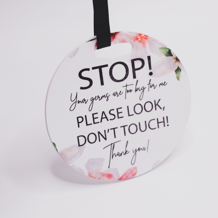 Birth Announcements Plaques & Milestone Disc Zebra Babies | Pram Plaque, Stop Your Germs Are Too Big For Me Flowers