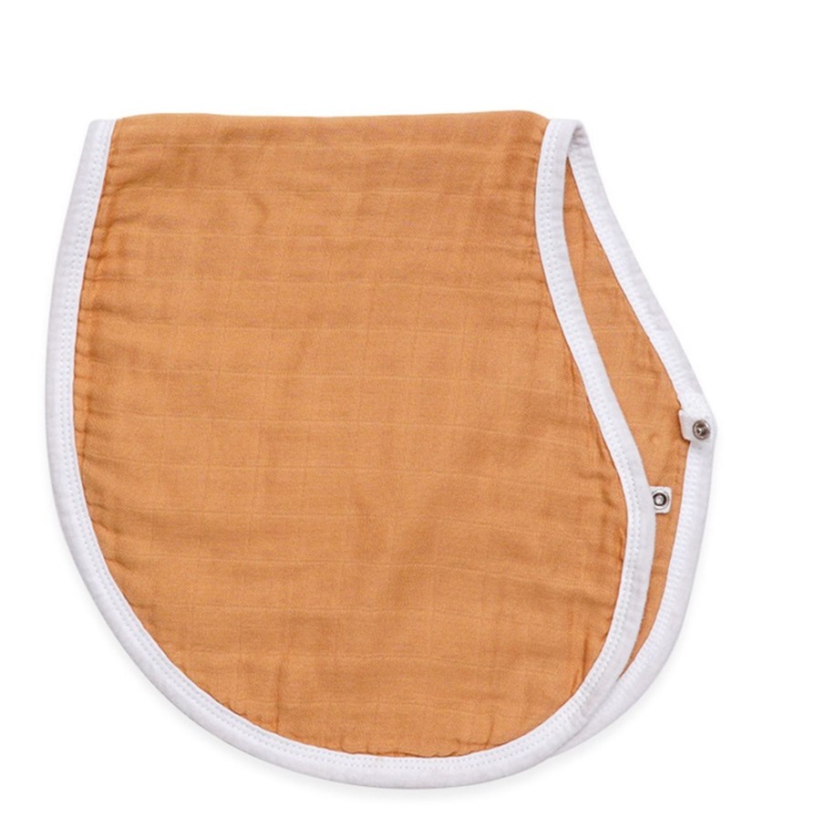 Burp Cloths & Dribble Bibs Zebra Babies | Burp Cloth Bib Organic Bamboo Cotton Tan Mustard