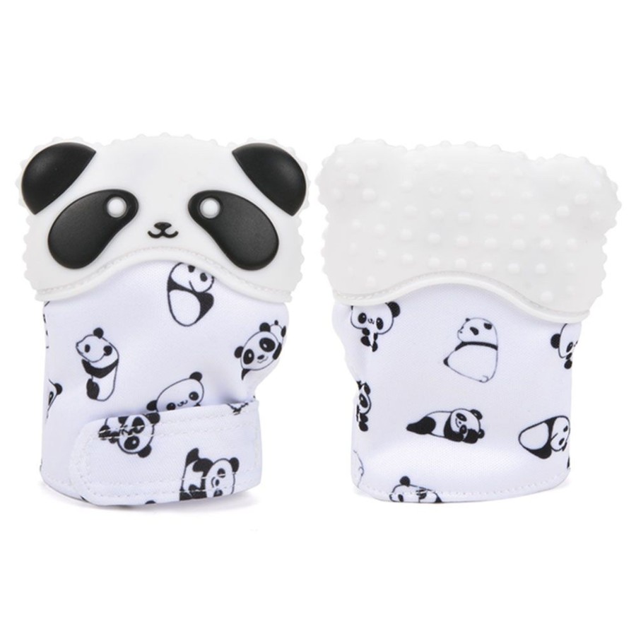 Toys Teething & Play Toys Zebra Babies | Teething Mitten Glove Panda Teether Mitt