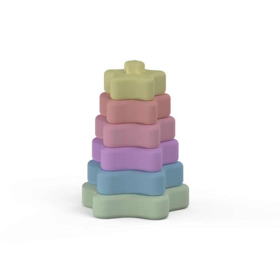 Toys Teething & Play Toys Zebra Babies | Silicone Stacking Tower Star Pastel