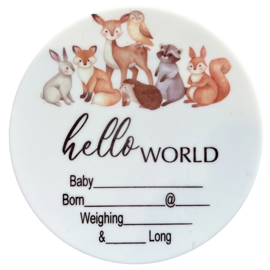 Birth Announcements Plaques & Milestone Disc Zebra Babies | Birth Announcement Plaques Forest Friends