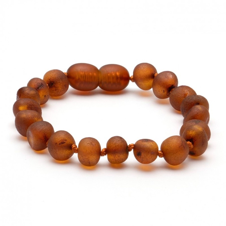 Baltic Amber Necklaces & Amber Bracelets Zebra Babies | Amber Bracelet Cognac Raw | Baby 14Cm