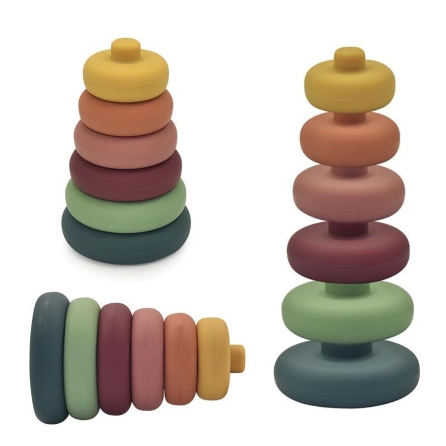 Toys Teething & Play Toys Zebra Babies | Silicone Stacking Tower Round