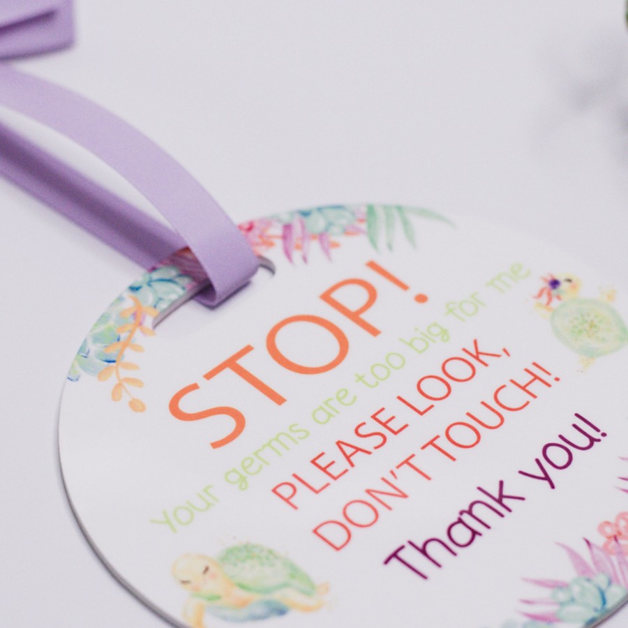 Birth Announcements Plaques & Milestone Disc Zebra Babies | Pram Plaque, Stop Your Germs Are Too Big For Me Turtle Topia