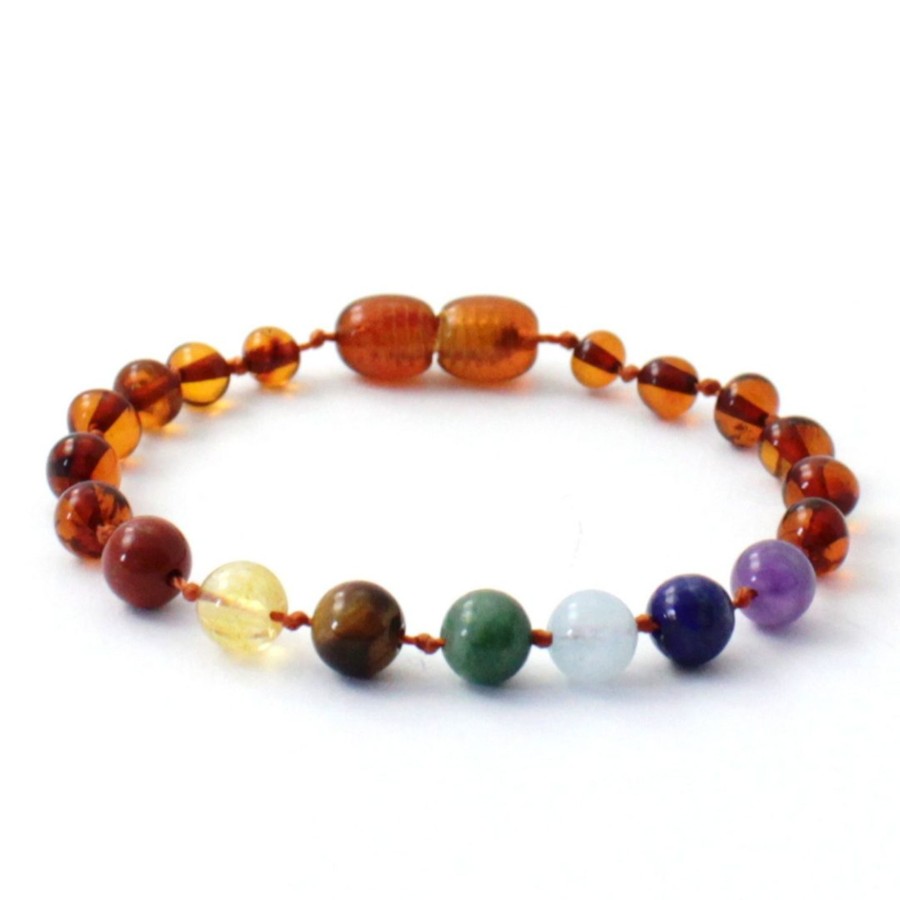 Baltic Amber Necklaces & Amber Bracelets Zebra Babies | Amber Bracelet Cognac Chakra | Baby 14Cm