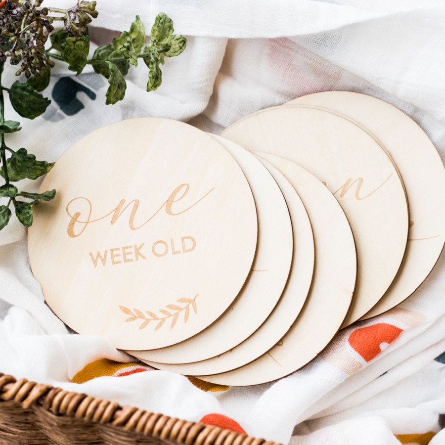 Birth Announcements Plaques & Milestone Disc Zebra Babies | Milestone Discs Leaves Hello I'M New Here To 1 Year Old