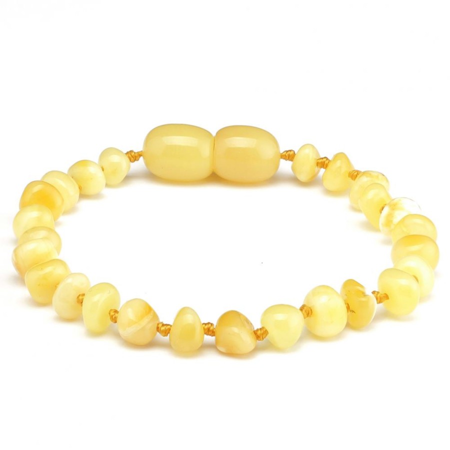 Baltic Amber Necklaces & Amber Bracelets Zebra Babies | Amber Bracelet Milky | Baby 14Cm