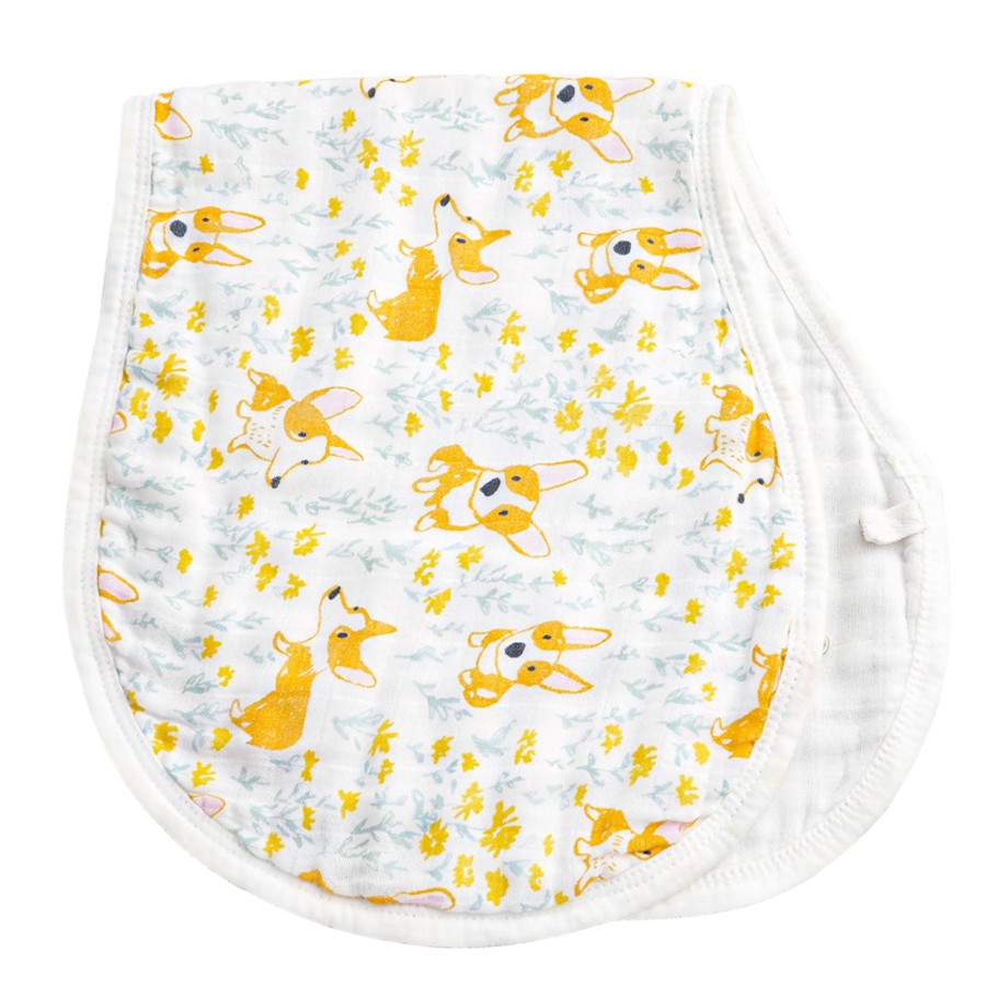 Burp Cloths & Dribble Bibs Zebra Babies | Burp Cloth Bib Organic Bamboo Cotton Corgi Floral