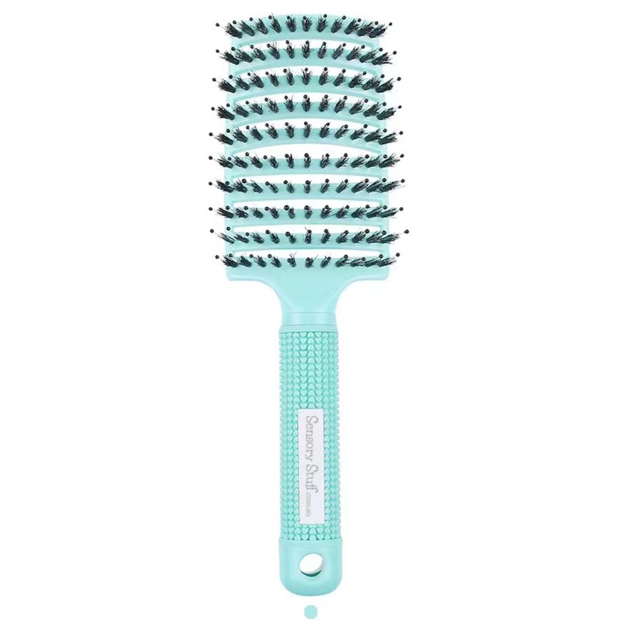 Sensory Stuff Zebra Babies | Tangle Free Hairbrush Mint Blue