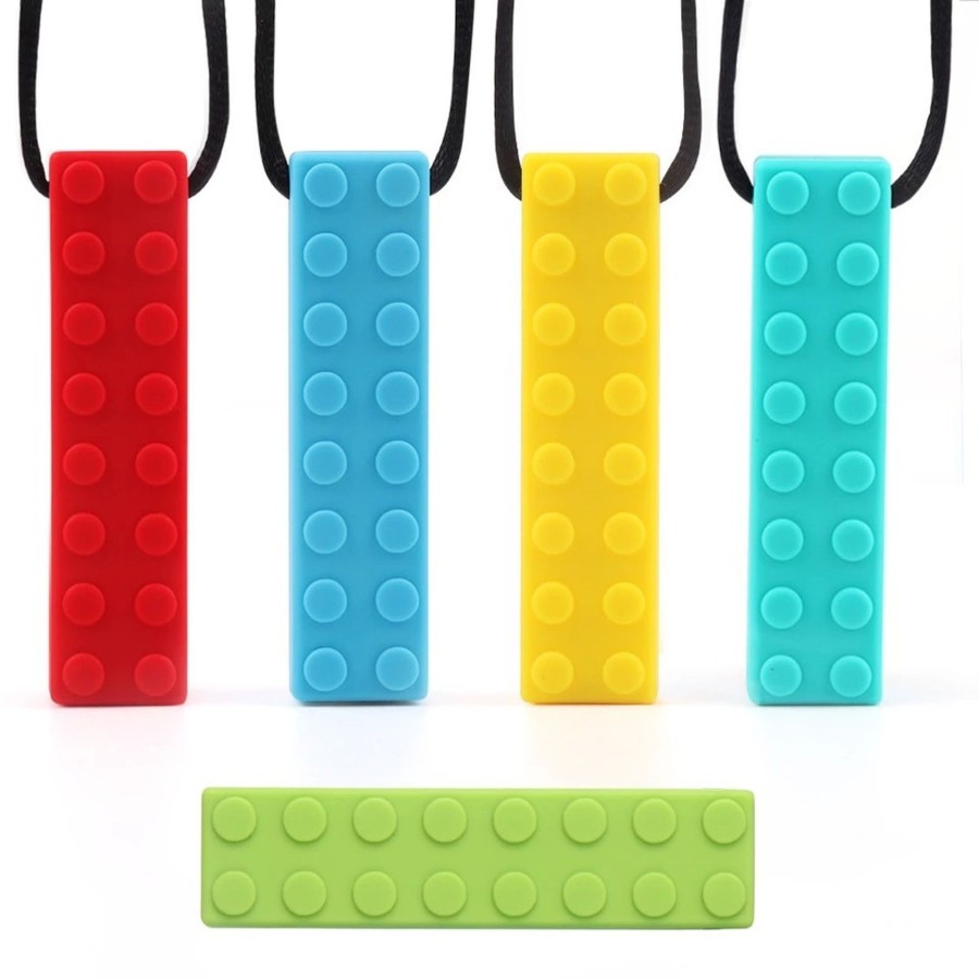 Sensory Stuff Zebra Babies | Brick Pendant Silicone Sensory Necklace