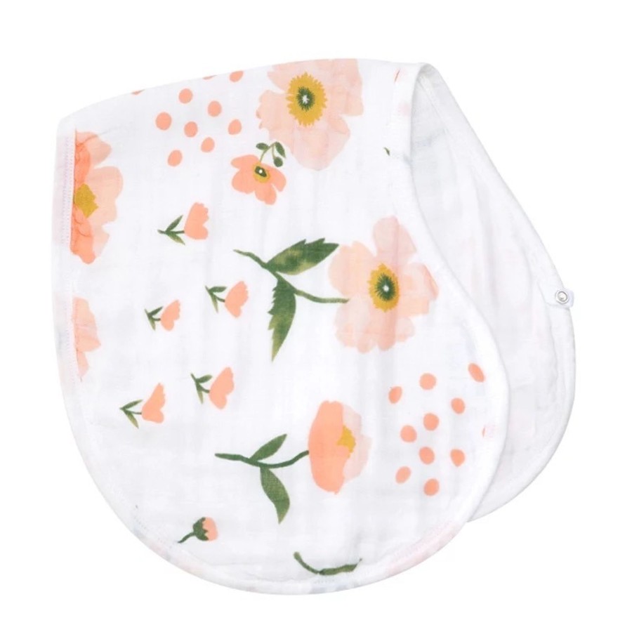 Burp Cloths & Dribble Bibs Zebra Babies | Burp Cloth Bib Organic Bamboo Cotton Floral Blush